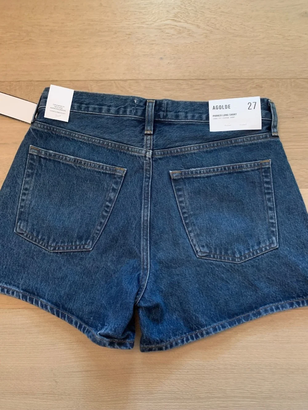 NWT - AGOLDE Parker Long Dark Denim Shorts